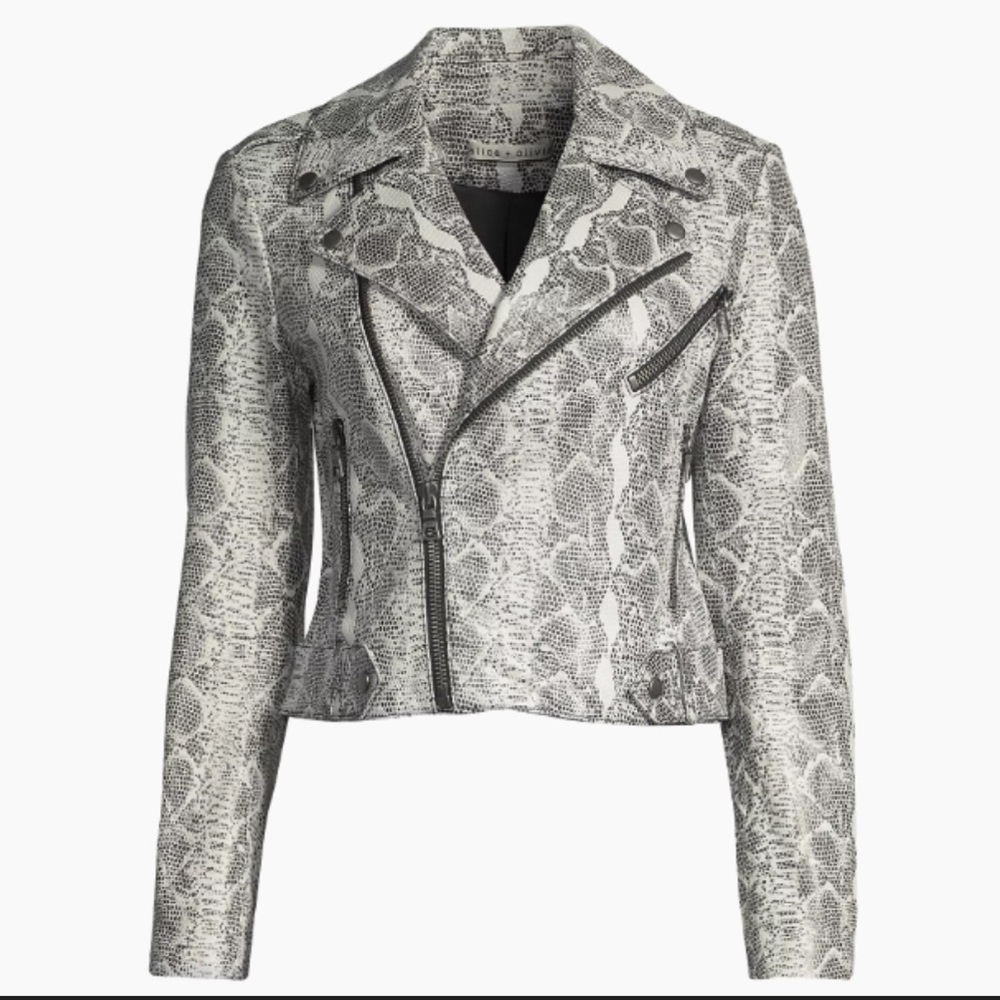 Alice + Olivia Cody Leather Jacket